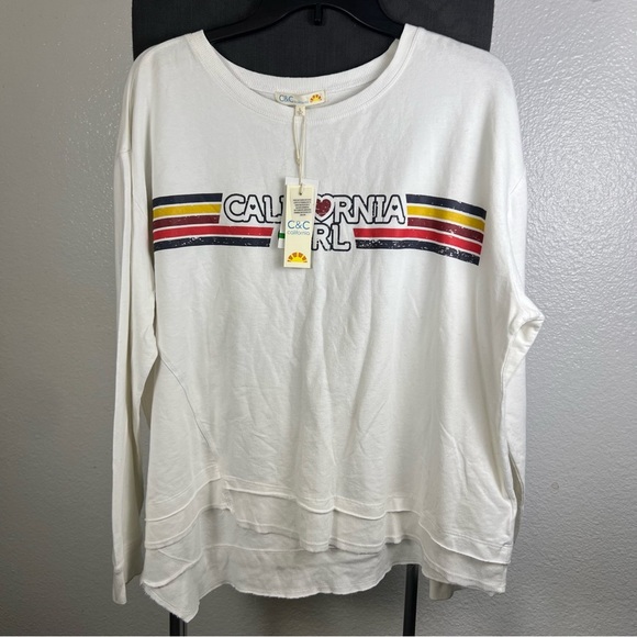 C&C California Graphic Long Sleeve Sweatshirt Size L - Picture 1 of 8